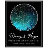 Stars Map -- Poster 8"x10" -- Danny & Megan