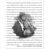 Lyrics Song -- Poster/ 8''x10'' -- Lenny & Krystal