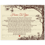 Lyrics -- Home to you (John Michael montgomery) -- 8x10 -- Gelato