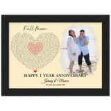 Lyrics -- Johnny & Monica 04.20.2021 -- Black framed 6x8 -- Gelato