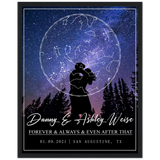 Star Map -- Danny & Ashley Weise -- Black frame 16x20 -- Gelato