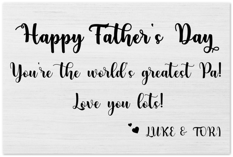 Favorite Photo Text -- Unframed 12''x18'' -- LUKE & TORI