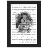 Lyrics Song -- Black Framed poster / 5”x7” -- Tony & Jessica 07/13/2021