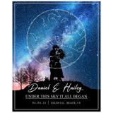 Star map -- Daniel & Hailey 03.04.21 -- 8x10 -- Gelato