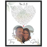 Lyrics -- Tony and Stacy -- Black frame 16x20 -- Gelato