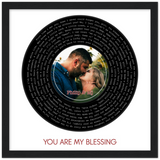 Song Record -- Black Framed Square/ 12''x12'' --  Philip & Mj