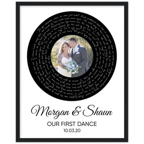 Vinyl -- Morgan & Shaun -- Black frame 16x20 -- Gelato