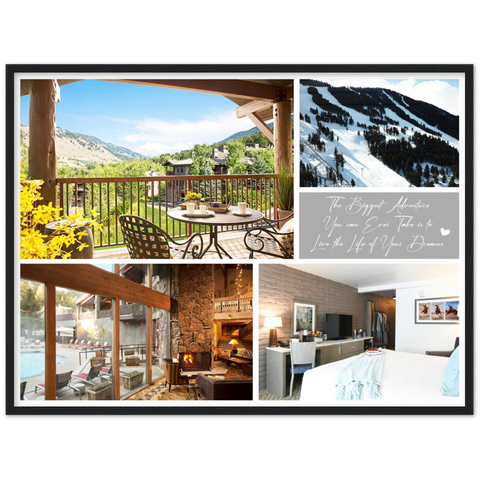 Print poster -- The Biggest Adventure -- Black framed 24x32 -- Gelato