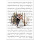 Lyrics Song -- Poster/ 28''x40'' -- Mike & Sarah June 12, 2021