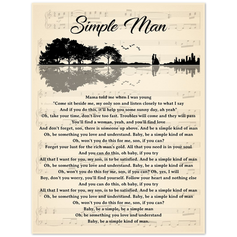 Simple Man -- Poster 6x8 -- Gelato