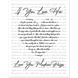 Lyrics -- Love You Madison Paige -- 8x10 -- Gelato
