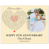 Lyrics Song -- Poster/ 8''x10'' -- Chris & Amanda 06.21.2014