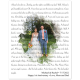 Lyrics Song -- poster / 8"x10" -- Michael &Rachel 07/17/2022