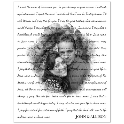 Gelato Poster 8x10 - In Jesus Name - John & Allison