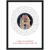 Gelato Framed 12x16 - Lights Journey - THANK YOU FOR BEING SUCH A BRIGHT LIGHT IN MY LIFE