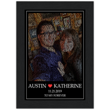 Lyrics -- Austin & Katherine 11/21/2019 -- Black framed 5x7 -- Gelato