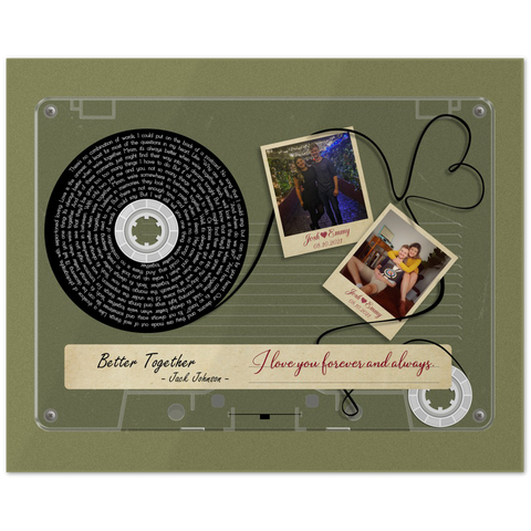 Cassettes-Tape Prints -- Poster/ 8''x10'' -- Josh & Emmy
