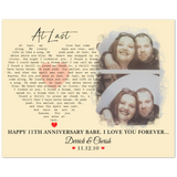 Music Lyrics Song -- Poster/ 8''x10'' -- Derrick and Cherish
