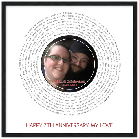 Vinyl --  Allen & Tricia-Ann -- Black frame 20x20 -- Gelato