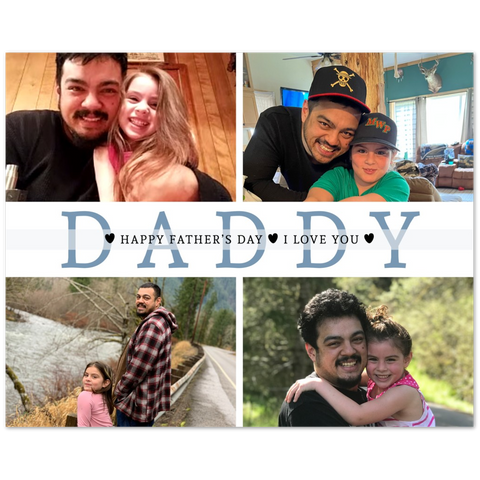 Family Prints -- Poster/ 8''x10'' -- Happy Father’s Day I love you 1
