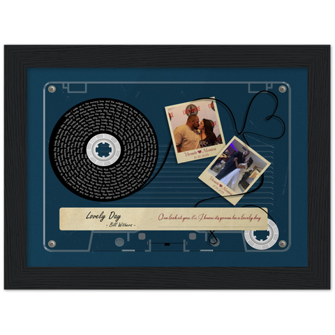 Cassette -- Vicente & Monica 11/10/2019 -- Black framed 6x8 -- Gelato