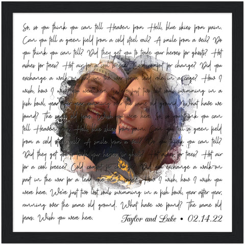 Gelato Black Framed Poster 12x12 - Wish You Were Here Taylor and Luke - 02/14/22