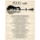 Lyrics -- 1000 miles (Vanessa Carlton) -- Poster 6x8 -- gelato