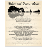 Music Lyrics Song -- Poster/ 8''x10'' -- Forever and Ever, Amen (Randy Travis)