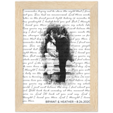Lyrics -- Bryant &Heather 8.24.2020 -- natural wood 6x8 -- Gelato