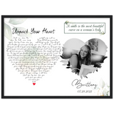 Music Lyrics Song -- Black Framed 18”x24” -- Brittany