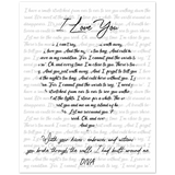 Lyrics Song -- Poster/ 8''x10'' --  With your kisses