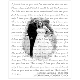 Music Lyrics Song -- Poster/ 8''x10'' -- Michael & Paula