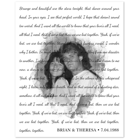 Gelato Poster 8x10 - Brian & Theresa - Lost Together