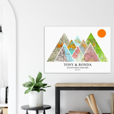 Travel Maps -- Tony & Ronda --  40x28 -- Gelato