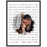 Lyrics -- Jordon & Jessy 3.19.21 -- Black framed 18x24 -- Gelato