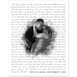 Music Lyrics Song --  Unframed 8''x10'' -- Mitch & Laura