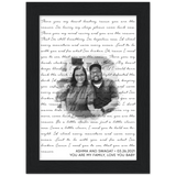 Lyrics -- Ashma and Swagat 03.26.2021 -- Black frame 5x7 -- Gelato