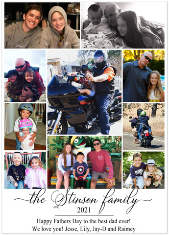 Dad Family Love Prints -- Unframed 20''x28'' -- The Stinson Family