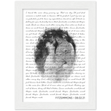 Lyrics -- Fitzsimmons 08.02.21 -- White Framed 6”x8” -- Gelato
