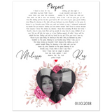 Lyrics Song -- Poster/ 8''x10'' -- Melissa and Ray 01.10.2018