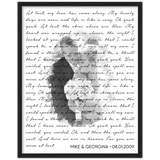 Music Lyrics Song -- Black framed 16"x20" -- Mike & Georgina