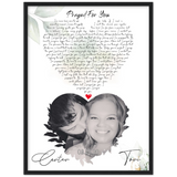 Music Lyrics Song -- Black Framed 18”x24” --  Carter & Tori