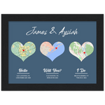 Anniversary Print -- Black Framed poster / 6”x8” -- James and Aysiah