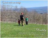 Dad Family Prints -- Unframed 8''x10'' -- Walk with me, Daddy