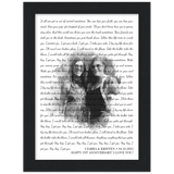Lyrics -- Ciarra & Kristen 04.16.2021 --Black framed 6x8 -- Gelato