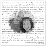 Lyrics Song -- Poster 20''x 20'' -- Chad & Amanda