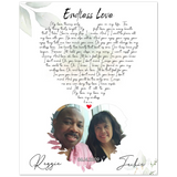 Music Lyrics Song -- Unframed 8''x 10'' -- Jackie & Reggie