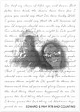Music Lyrics Song  -- Unframed 20''x 28'' -- Edward & Pam