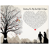 Lyrics -- Waiting For My Real Life To Begin -- 8x10 -- Gelato