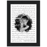 Lyrics Song -- Black Framed poster / 5”x7” -- Takotah & Rylee